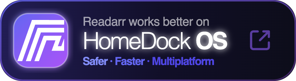 Readarr support badge dark